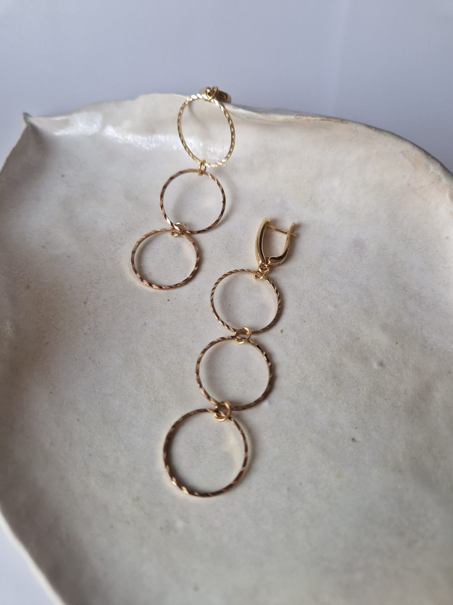 Kolczyki wiszące kółka - obrazek 5