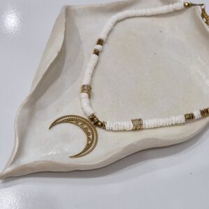 Naszyjnik z Lunula z masy perłowej