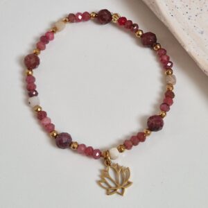 Bransoletka z różowego turmalinu
