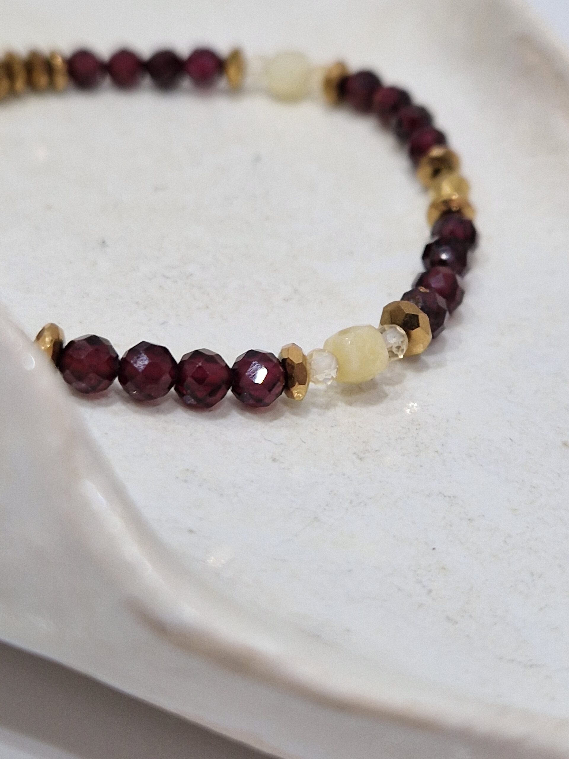 Bransoletka z granatem i cytrynem - obrazek 2