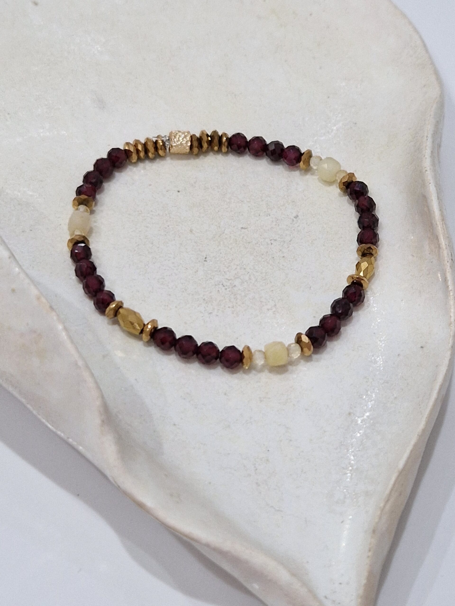 Bransoletka z granatem i cytrynem