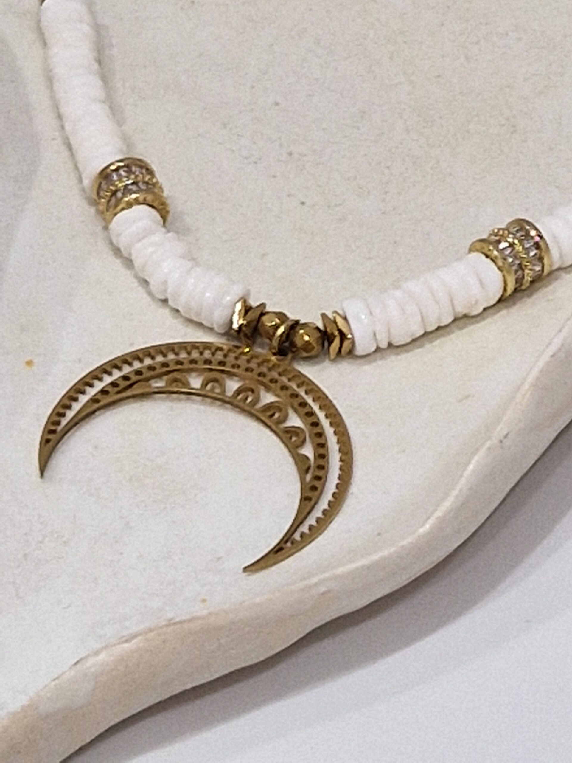 Naszyjnik z Lunula z masy perłowej - obrazek 5