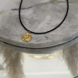 Naszyjnik księżycowy czarnego turmalinu