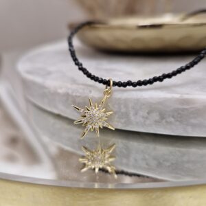 Naszyjnik z czarnego turmalinu