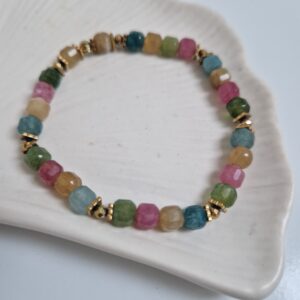 Bransoletka z turmalinu kolorowego