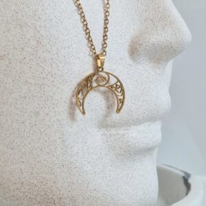 Naszyjnik Lunula- stal szlachetna