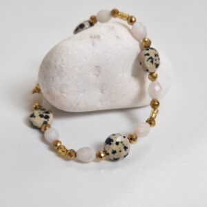 Bransoletka z jaspisu,  kamienia księżycowego