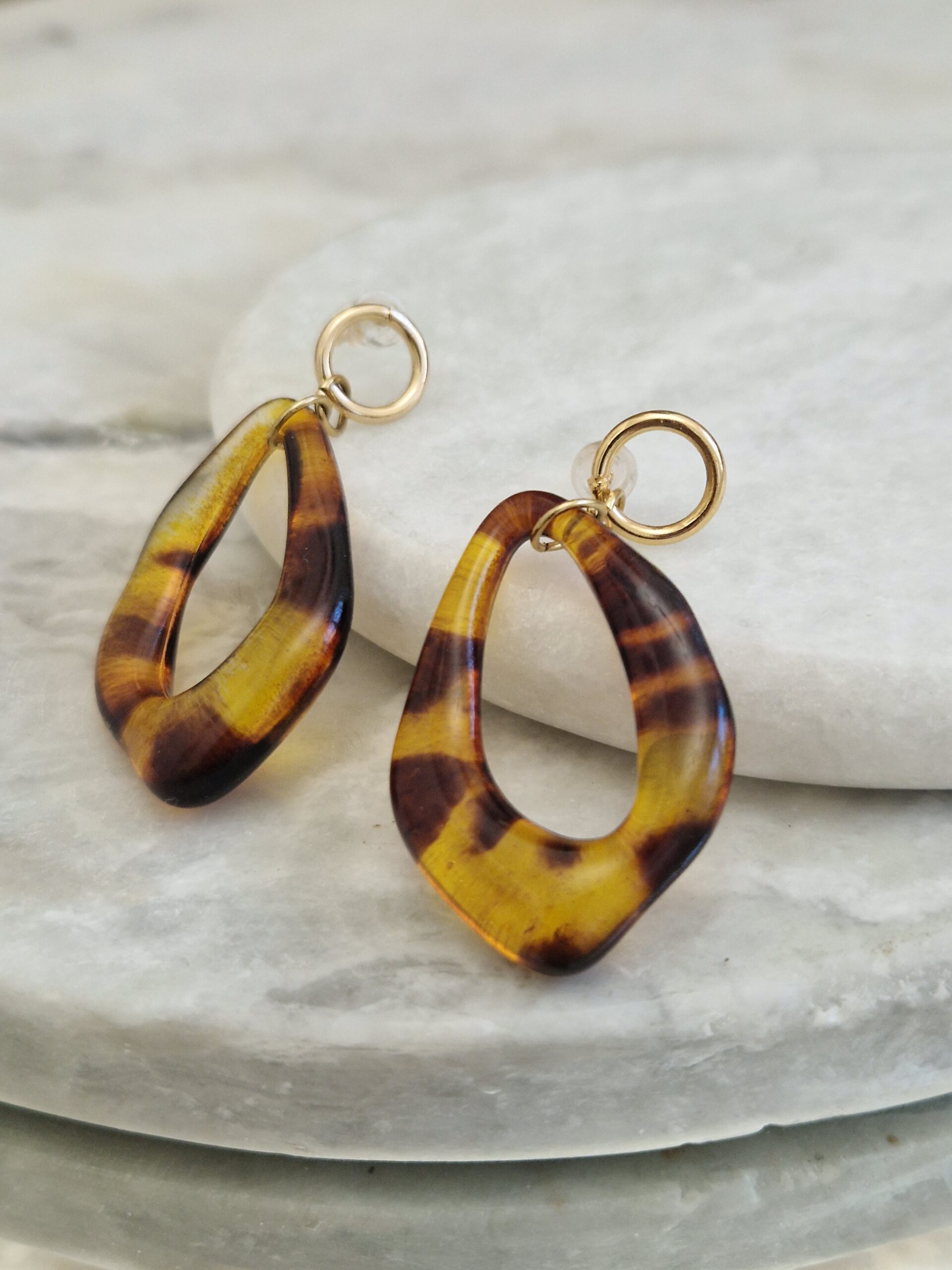 Kolczyki wiszące Panterka - obrazek 2