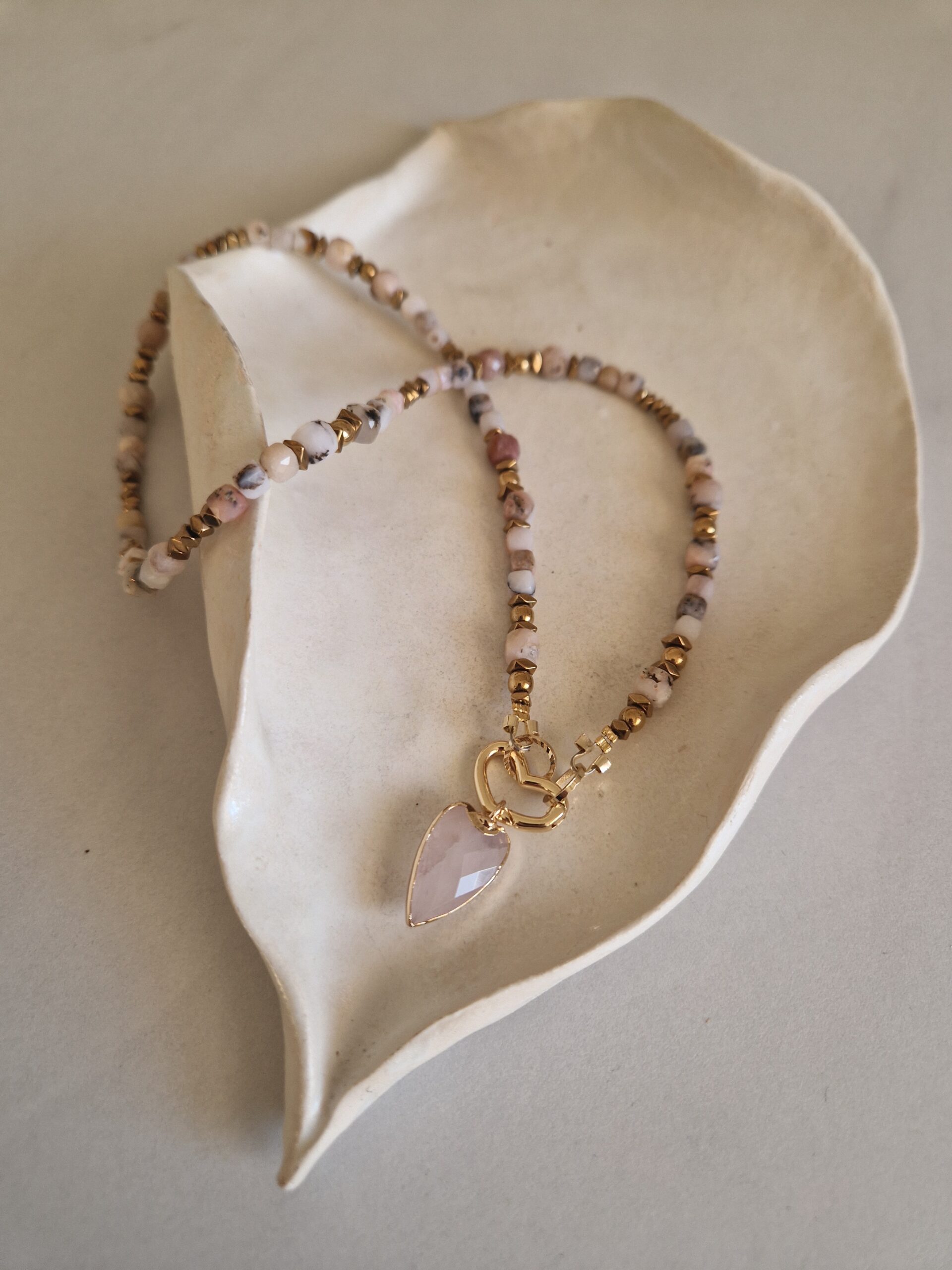 Naszyjnik z opali z sercem - obrazek 4